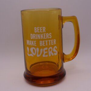 Vintage Beer Drinkers Make Better Loves Ambler Beer Glass with Handle
